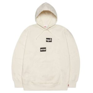 Supreme X CDG Split Box Logo Hoodie "White"