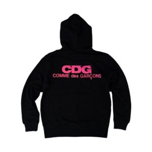 Comme des Garçons Pink Logo Hoodie